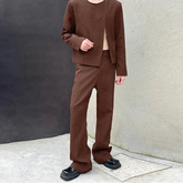 Men's Modern Striped Asymmetrical Blazer & Pants Set